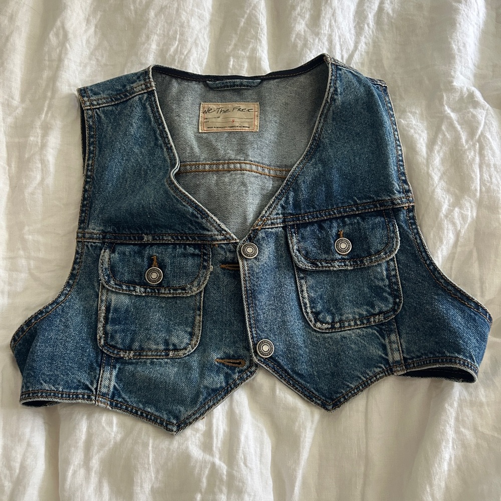 Free people denim vest